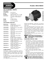 Preview for 1 page of JABSCO 30510-0 Series Manual