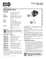 Preview for 1 page of JABSCO 30520-4 Series Manual