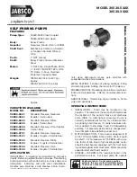 Preview for 1 page of JABSCO 30520-5 Series Manual