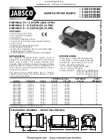 Preview for 1 page of JABSCO 31595-009 Manual