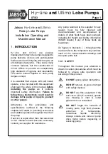 Preview for 3 page of JABSCO Hy-Line Installation, Operating, Maintenance And Spares Manual