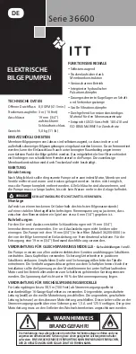 Preview for 6 page of JABSCO ITT 36600 Series Manual