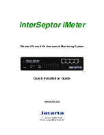 jacarta interSeptor iMeter Quick Installation Manual preview