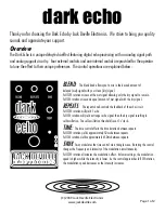 Jack Deville Electronics dark echo Manual предпросмотр