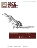 Preview for 1 page of JACK RABBIT PRECLEANER 20 Manual