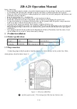 Предварительный просмотр 1 страницы Jack ZB-A2S Operation Manual