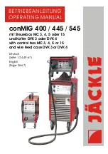 Jackle conMIG 400 Operating Manual preview