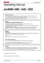 Preview for 29 page of Jackle conMIG 400 Operating Manual