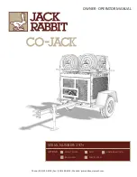 Предварительный просмотр 1 страницы JackRabbit CO-JACK 197+ Owner'S/Operator'S Manual