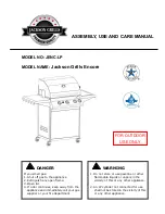 Jackson Grills JENC-LP Assembly, Use And Care Manual preview