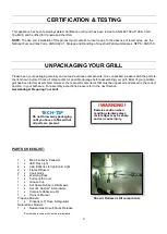 Preview for 4 page of Jackson Grills JLS400 Lux Owner'S Manual