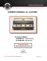 Предварительный просмотр 1 страницы Jackson Grills LS700BI-LP Owner'S Manual