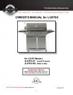 Предварительный просмотр 1 страницы Jackson Grills LUX700 Owner'S Manual