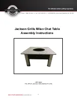 Предварительный просмотр 1 страницы Jackson Grills milan Assembly Instructions