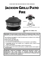 Jackson Grills Patio Fire Instructions Manual предпросмотр