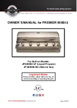 Jackson Grills PREMIER 850BI-2 Owner'S Manual preview