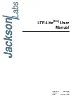 Jackson Labs LTE-Lite User Manual предпросмотр