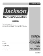 Предварительный просмотр 5 страницы Jackson 10 Series Installation, Operation And Service Manual