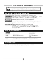 Preview for 3 page of Jackson 224W Assembly, Safety & Operating Instructions