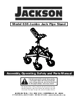 Preview for 1 page of Jackson 636 Assembly, Operating, Safety And Parts Manual