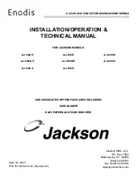 Preview for 1 page of Jackson Enodis AJ-54 Series Installation/Operation & Technical Manual