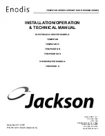 Jackson Upright Door Dishmachines Tempstar Series Installation & Operation Manual preview