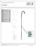 Preview for 1 page of JACLO Aqua Legato Installation Instructions