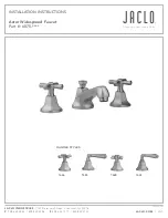 Preview for 1 page of JACLO Astor Widespread Faucet Installation Instructions