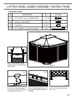 Preview for 6 page of Jaclyn Smith LATTICE PANEL GAZEBO Owner'S Manual