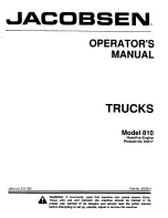 Jacobsen 810 Operator'S Manual preview