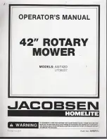 Предварительный просмотр 1 страницы Jacobsen AGT42D Operator'S Manual