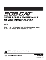 Предварительный просмотр 1 страницы Jacobsen Bob-cat 933011 Setup, Parts & Maintenance Manual