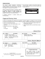 Предварительный просмотр 2 страницы Jacobsen D1105-E4B Parts Manual