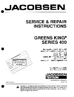 Предварительный просмотр 1 страницы Jacobsen Greens King 62244 Service & Repair Manual