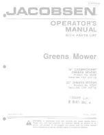 Предварительный просмотр 1 страницы Jacobsen Greens Mower 62238 Operator'S Manual