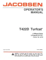 Jacobsen T422D Turfcat Operator'S Manual preview