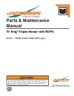 Jacobsen Tri King Triplex Mower Parts & Maintenance Manual preview