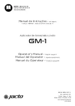 Preview for 1 page of Jacto GM-1 Operator'S Manual