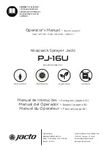 Jacto PJ-16U Operator'S Manual preview