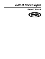 Jacuzzi Aero Select Owner'S Manual preview