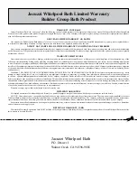 Preview for 27 page of Jacuzzi ALENA 5 Installation & Operating Instructions Manual