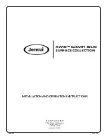 Jacuzzi AVVIO Installation And Operation Instructions Manual preview