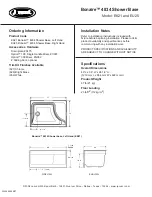 Предварительный просмотр 2 страницы Jacuzzi Bonaire 4834 Shower Base EK21 (LH) Specification Sheet