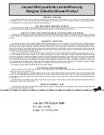 Preview for 25 page of Jacuzzi BY82000 Installation And Operating Instructions Manual