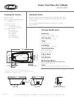 Preview for 2 page of Jacuzzi Cetra 532 Specification Sheet