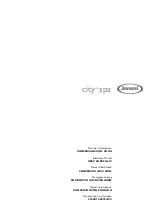 Jacuzzi city spa Installation Manual preview