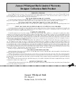 Preview for 19 page of Jacuzzi J-SHA Installation & Operating Instructions Manual