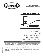 Jacuzzi JAUTP Installation & Operation Manual preview