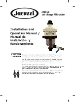 Jacuzzi JMC16 Installation And Operation Manual preview