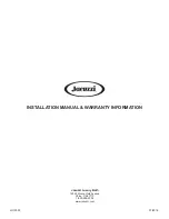 Preview for 1 page of Jacuzzi LG72000 Installation Manual & Warranty Information